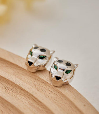 [?Liorra]CHRRTAH-PRINT STUD EARRINGS, THREE COLORS