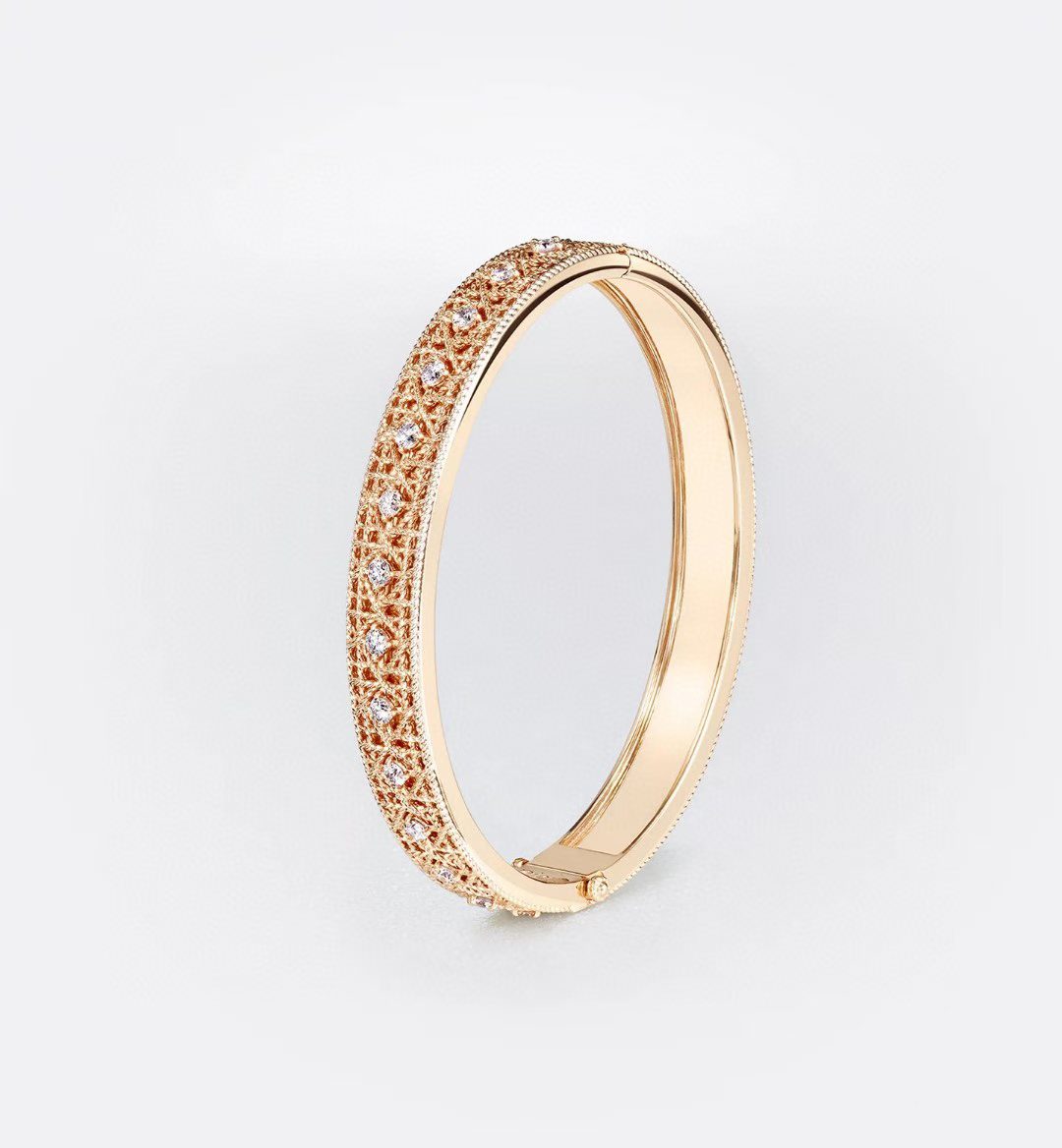 [?Liorra]2026 WOVEN-PATTERN BRACELET SET WITH FULL DIAMOND INLAY THREE-COLORS