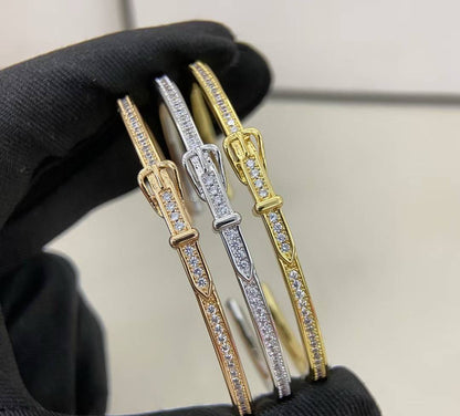 [?Liorra]DIAMOND-ENCRUSTED BRACELET THREE COLORS