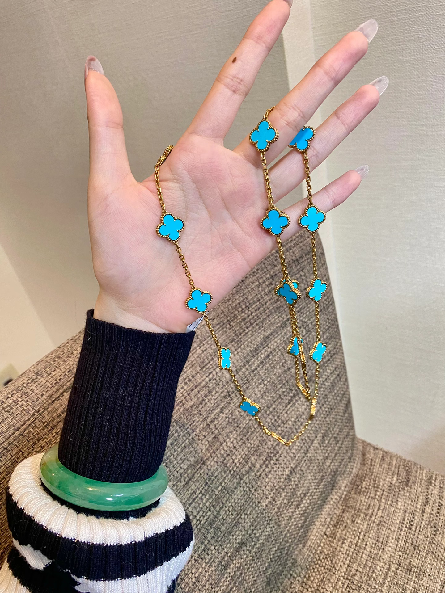 [Liorra]CLOVER 20 MOTIFS TURQUOISE GOLD