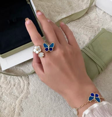 [Liorra]NEW TWIN BUTTERFLY LUCKY RING