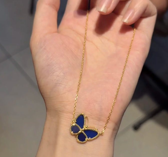 [Liorra]BUTTERFLY BLUE   NECKLACE