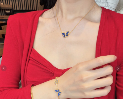 [Liorra]BUTTERFLY BLUE   NECKLACE