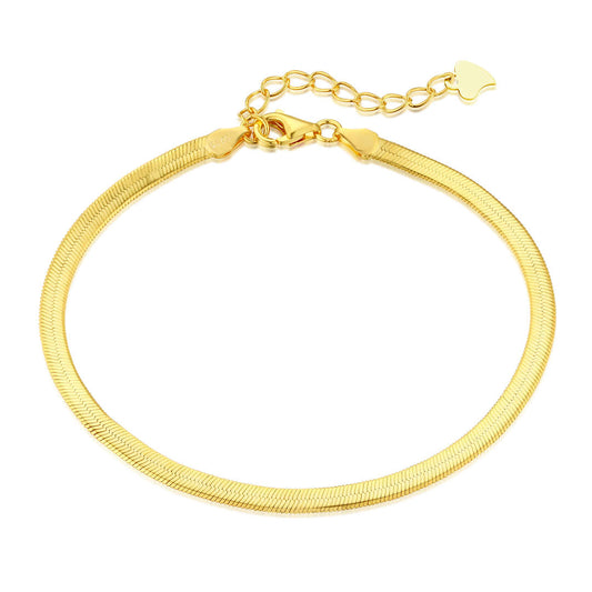 [Tonmkive Jewelry]Flat Snake Bone Chain Blade Necklace