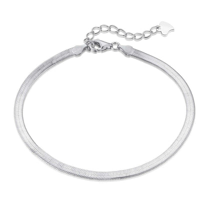 [Tonmkive Jewelry]Flat Snake Bone Chain Blade Necklace