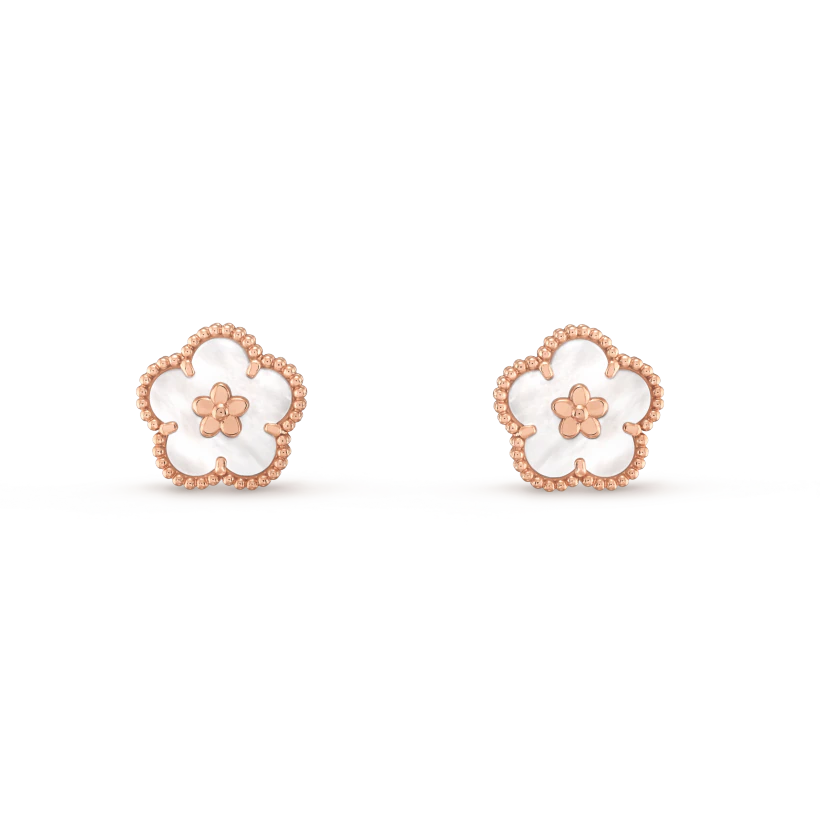 [Liorra]LUCKY PINK GOLD WHITE MOP EARRINGS