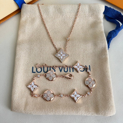 [Liorra]SIX FLOWERS PINK GOLD DIAMOND BRACELET