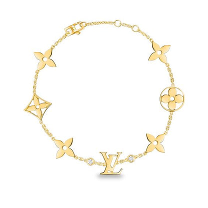 [Liorra]STAR AND SUN 7 MOTIFS GOLD BRACELET