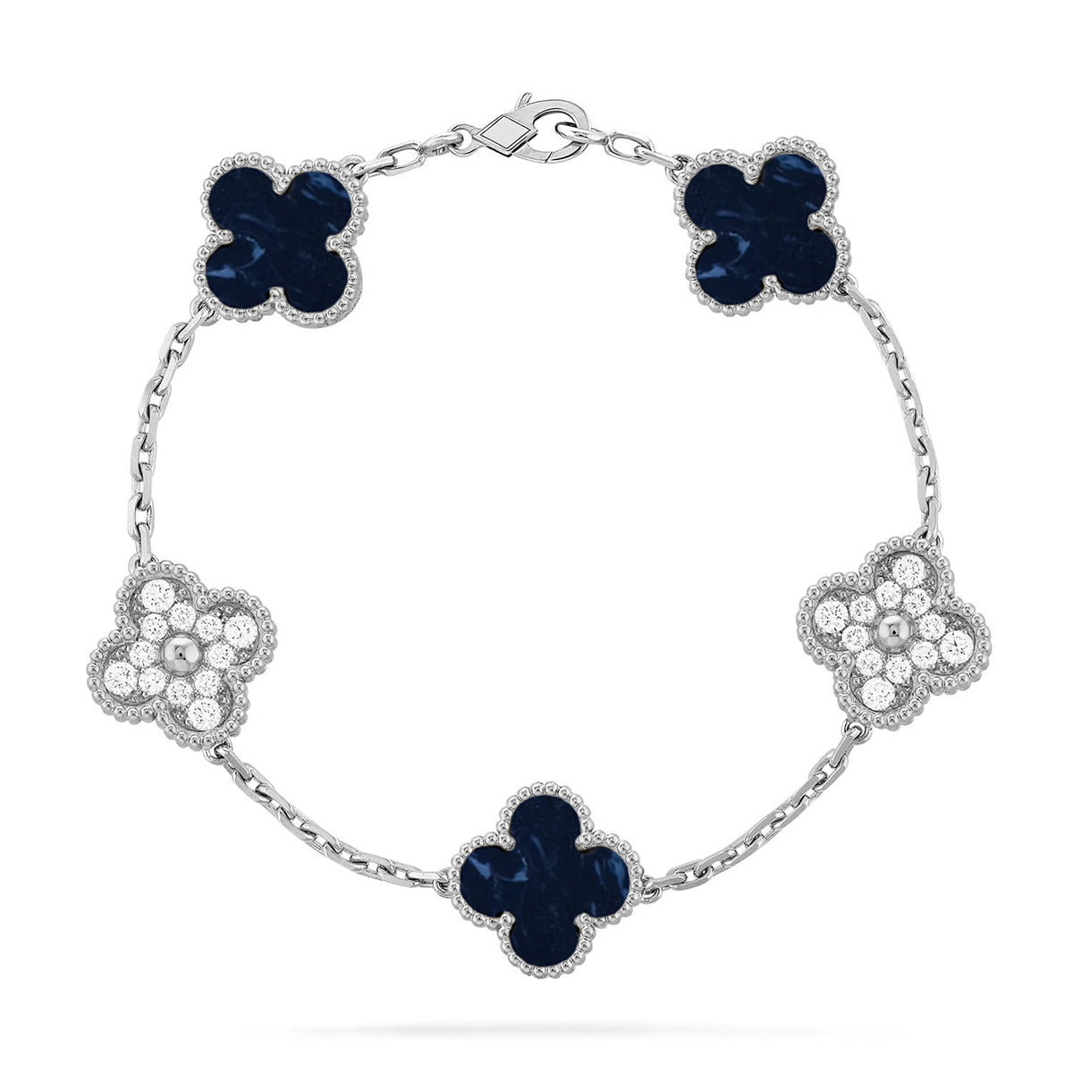 [Liorra]CLOVER 5 MOTIF PIETERSITE BRACELET COLLECTION