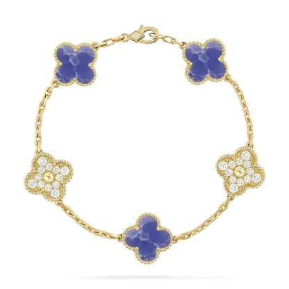 [Liorra]CLOVER 5 MOTIF BLUE VEINS BRACELET COLLECTION