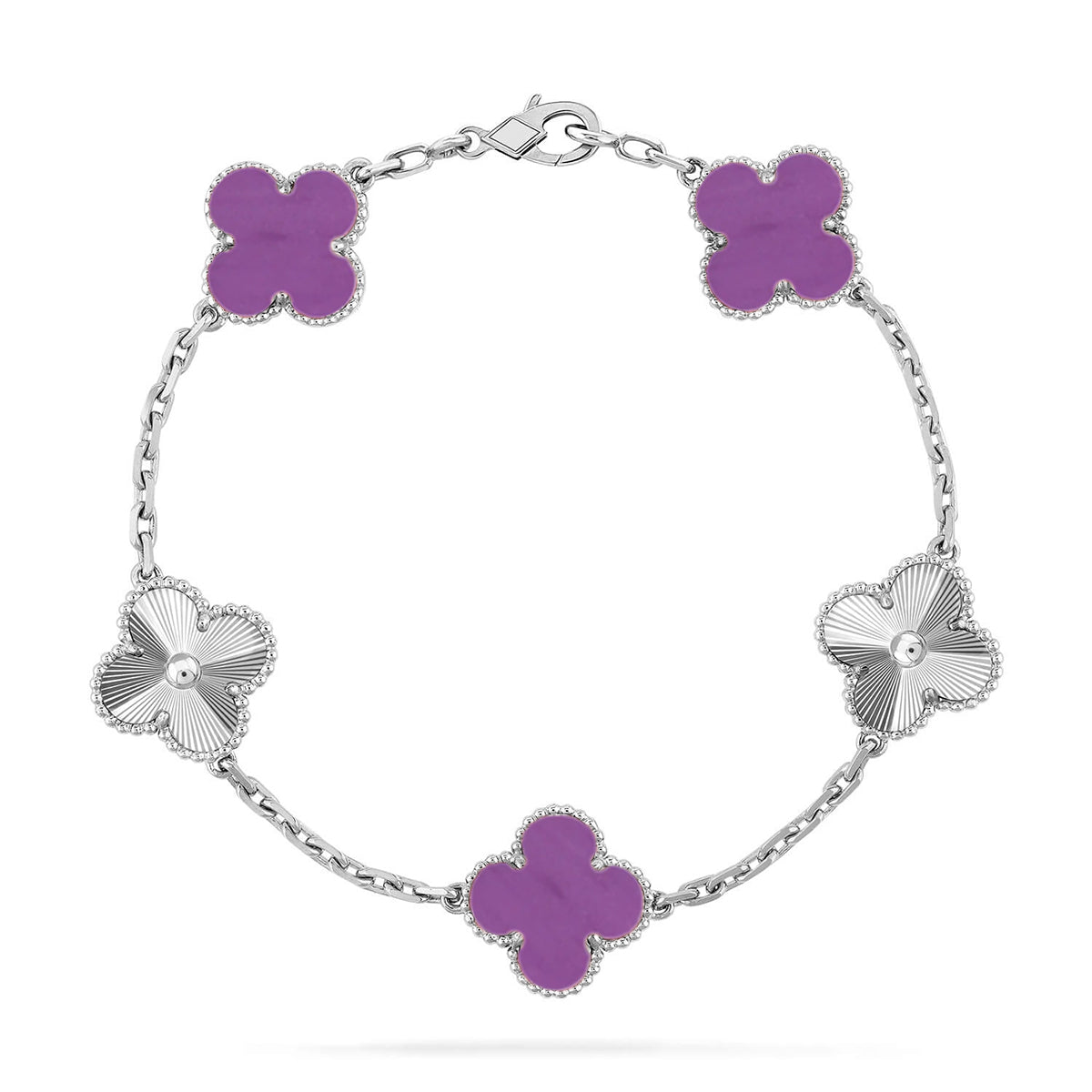 [Liorra] CLOVER 5 MOTIF VIOLET BRACELET COLLECTION