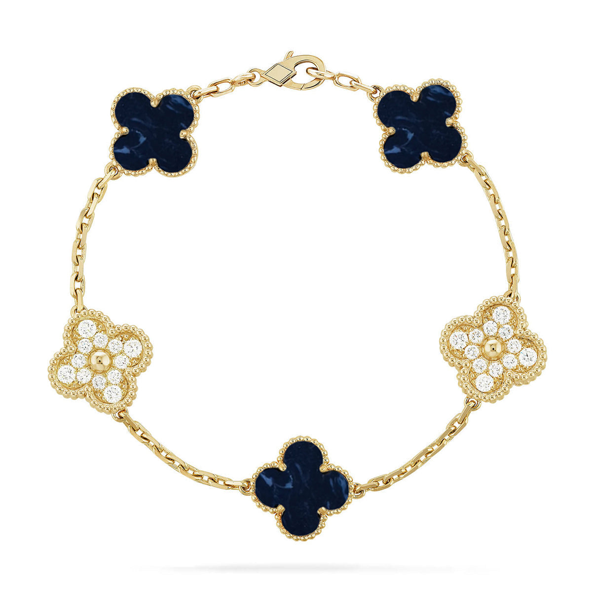 [Liorra]CLOVER 5 MOTIF PIETERSITE BRACELET COLLECTION