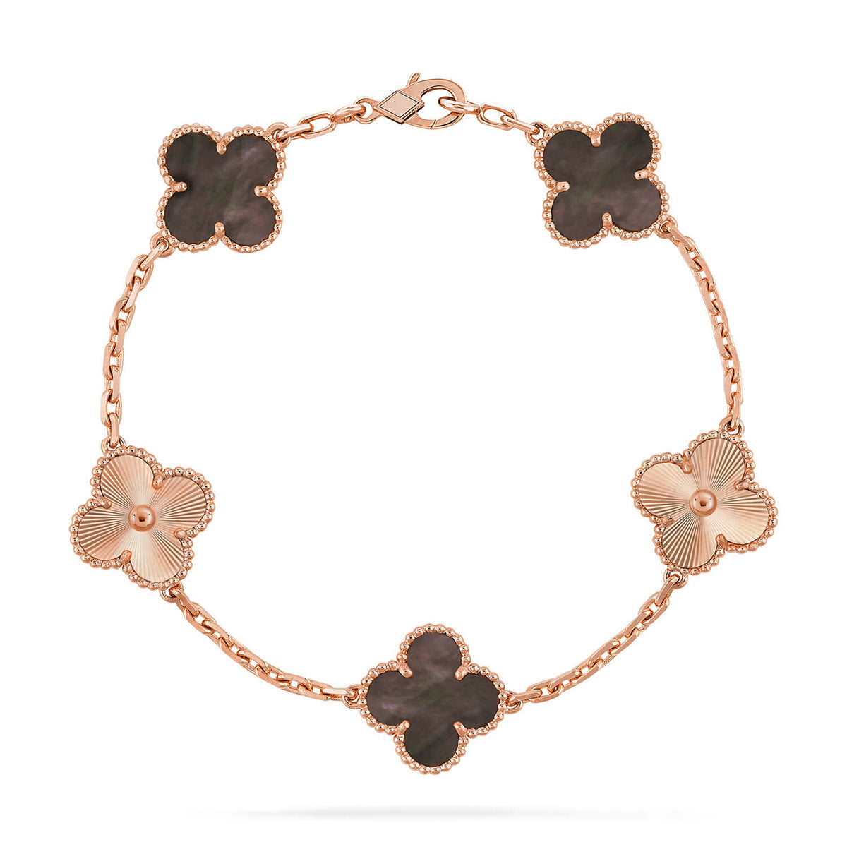 [Liorra] CLOVER 5 MOTIF GRAY MOP BRACELET COLLECTION