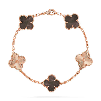 [Liorra] CLOVER 5 MOTIF GRAY MOP BRACELET COLLECTION