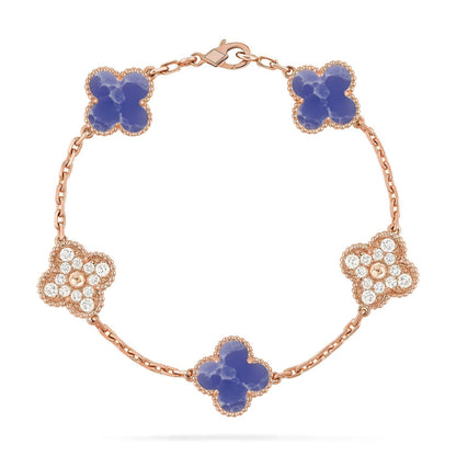 [Liorra]CLOVER 5 MOTIF BLUE VEINS BRACELET COLLECTION