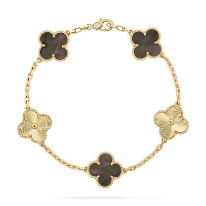 [Liorra] CLOVER 5 MOTIF GRAY MOP BRACELET COLLECTION