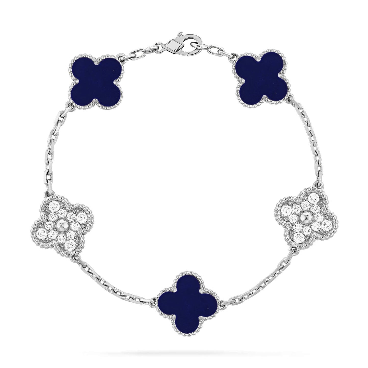 [Liorra]CLOVER 5 MOTIF LAPIS LAZULI BRACELET COLLECTION