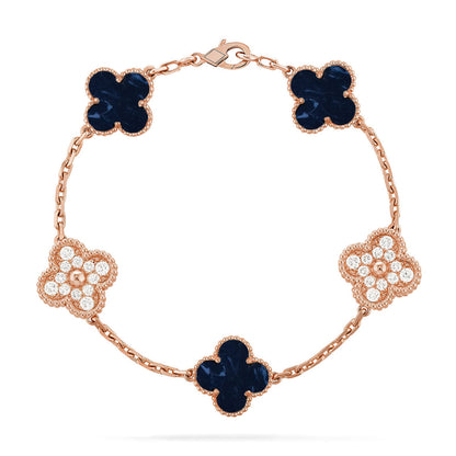 [Liorra]CLOVER 5 MOTIF PIETERSITE BRACELET COLLECTION