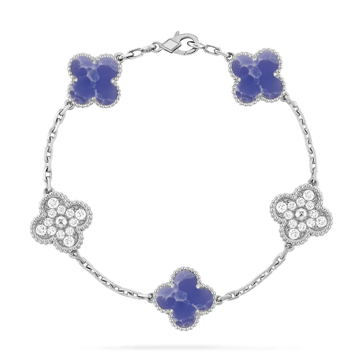 [Liorra]CLOVER 5 MOTIF BLUE VEINS BRACELET COLLECTION