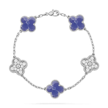 [Liorra]CLOVER 5 MOTIF BLUE VEINS BRACELET COLLECTION