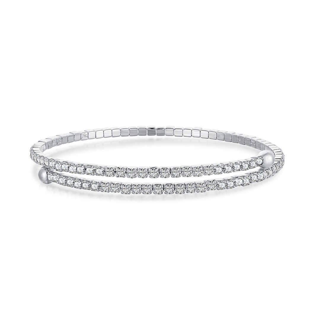 [Tonmkive Jewelry]Row of Diamonds Round Fashion Bracelet