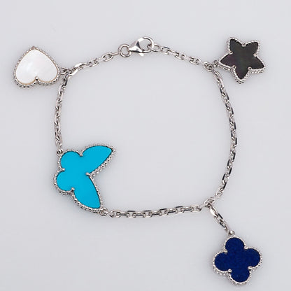 [Liorra]LUCKY SPRING SILVER BRACELET 4 MOTIF