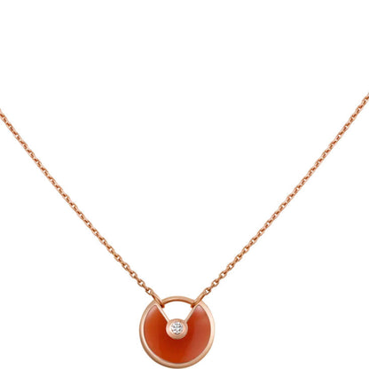 [Liorra]AMULETTE GOLD CARNELIAN ONYX NECKLACE