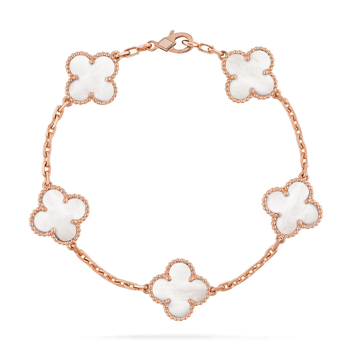 [Liorra]CLOVER WHITE PEARL MOP 5 MOTIF BRACELET COLLECTION