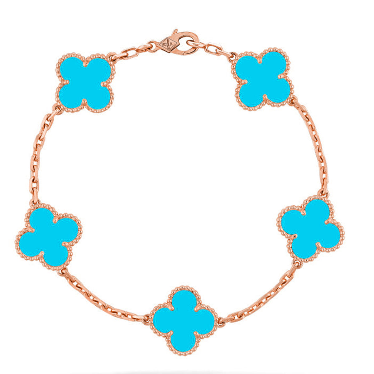 [Liorra] CLOVER 5 MOTIF TURQUOISE BRACELET COLLECTION