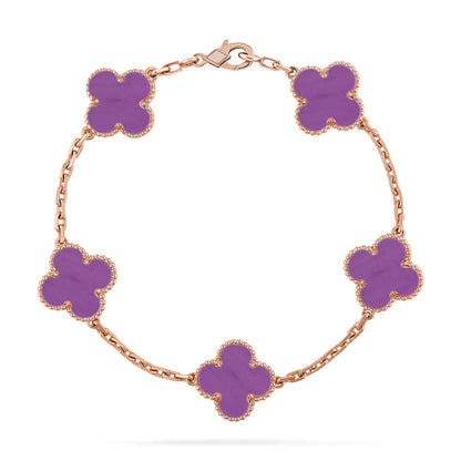 [Liorra] CLOVER 5 MOTIF VIOLET BRACELET COLLECTION