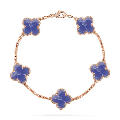 [Liorra]CLOVER 5 MOTIF BLUE VEINS BRACELET COLLECTION