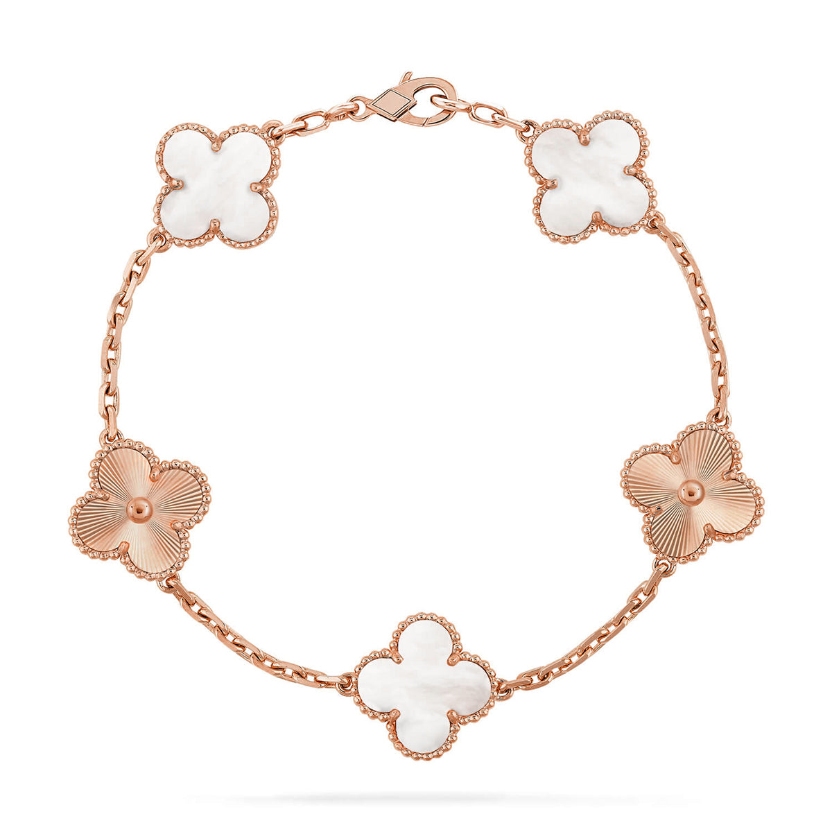 [Liorra]CLOVER WHITE PEARL MOP 5 MOTIF BRACELET COLLECTION