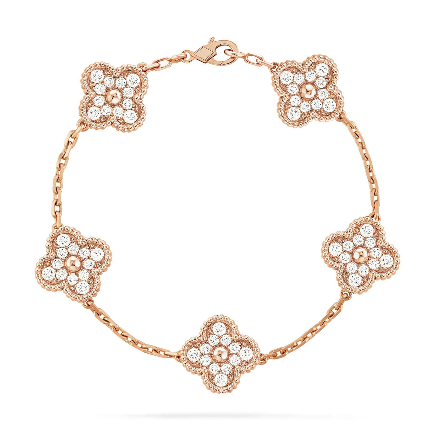 [Liorra] CLOVER 5 MOTIF FULL DIAMOND BRACELET COLLECTION