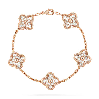 [Liorra] CLOVER 5 MOTIF FULL DIAMOND BRACELET COLLECTION