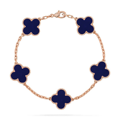 [Liorra]CLOVER 5 MOTIF LAPIS LAZULI BRACELET COLLECTION