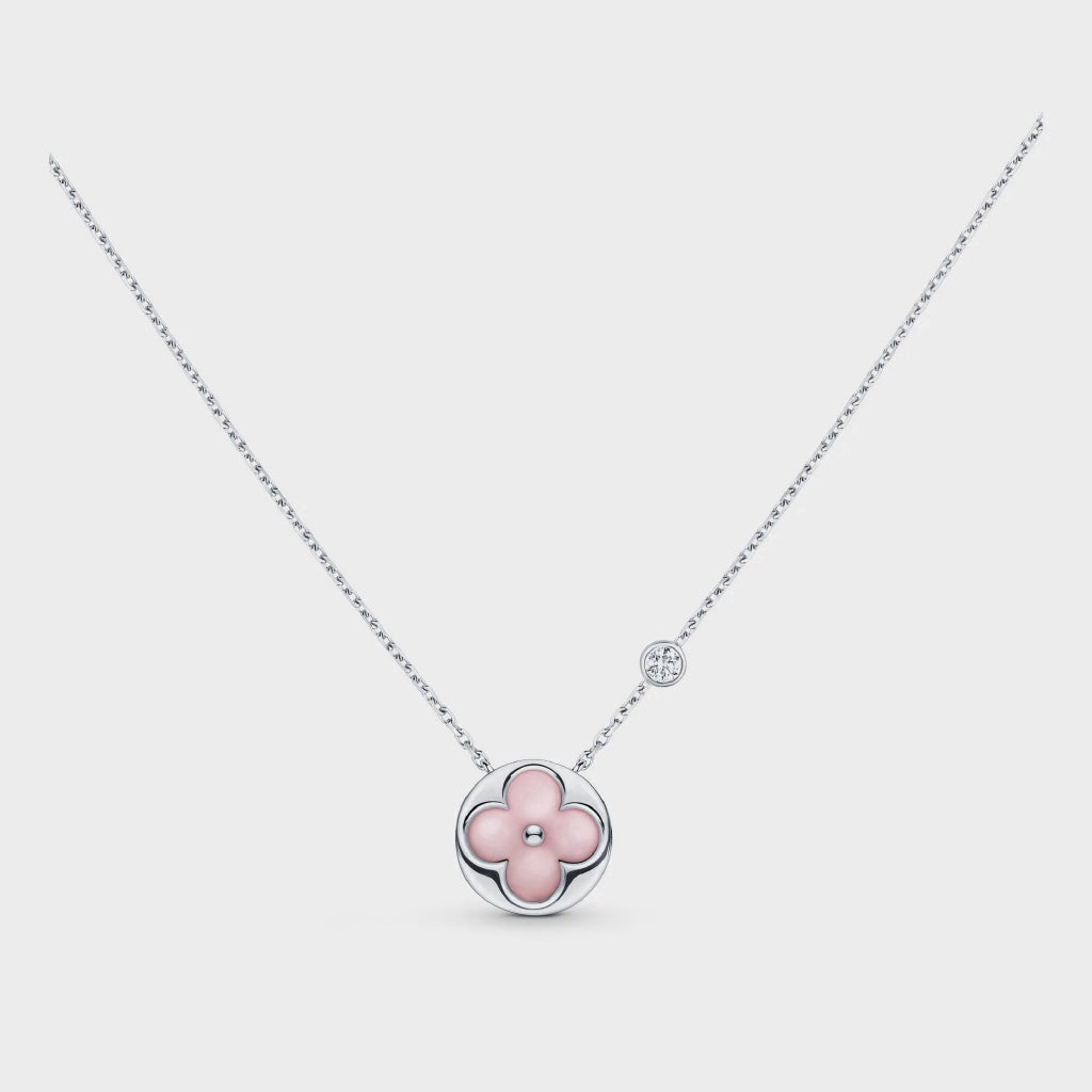 [Liorra]SUN MOTIF PINK MOP SILVER BRACELET