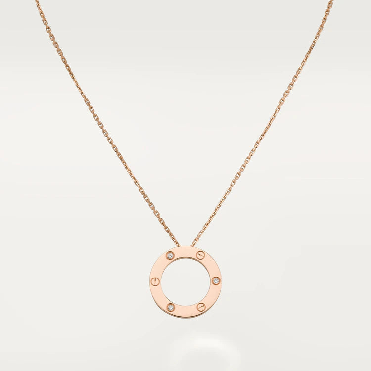 [Liorra]LOVE NECKLACE 16MM 3 DIAMONDS