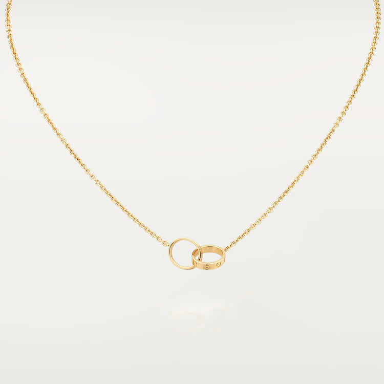 [Liorra]LOVE NECKLACE DOUBLE RING GOLD