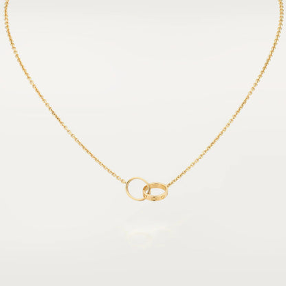 [Liorra]LOVE NECKLACE DOUBLE RING GOLD
