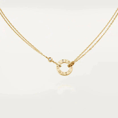 [Liorra]LOVE NECKLACE 16MM 2 DIAMONDS