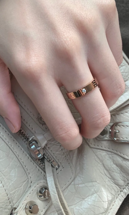 [Liorra]LOVE RING 4MM 1 DIAMOND