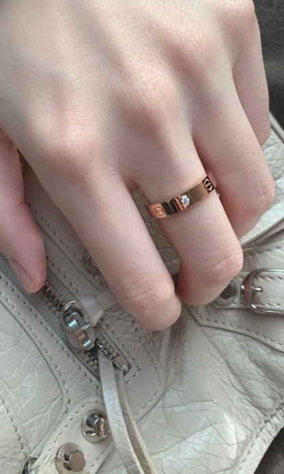 [Liorra]LOVE RING 4MM 1 DIAMOND