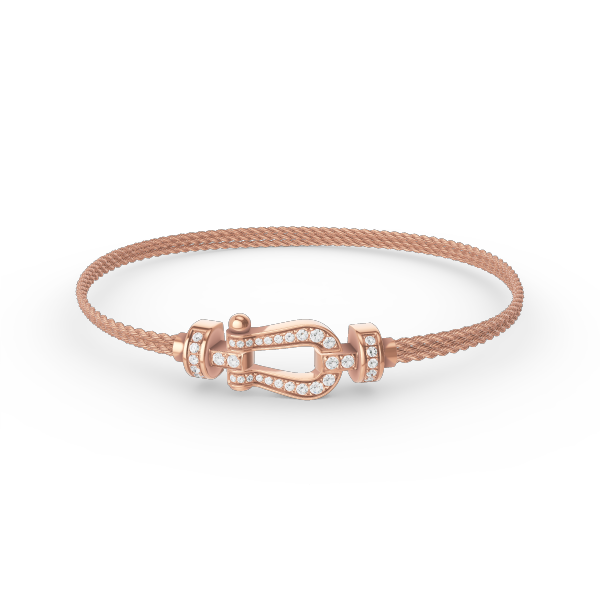 [Liorra]FORCE SMALL HORSESHOE  DIAMOND CHAIN ROPE BRACELET
