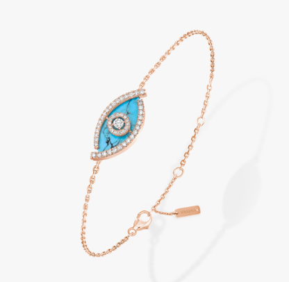 [Liorra]M LUCKY EYE TURQUOISE Liorra GOLD BRACELET