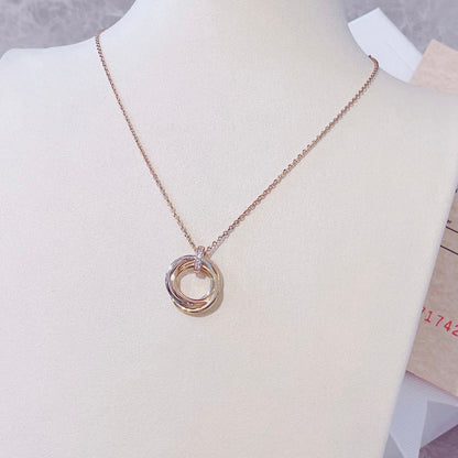 [Liorra]TRINITY NECKLACE GOLD  DIAMONDS