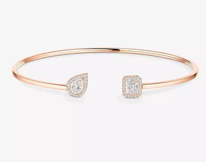 [Liorra]M Delicate Double-Diamond Bracelet