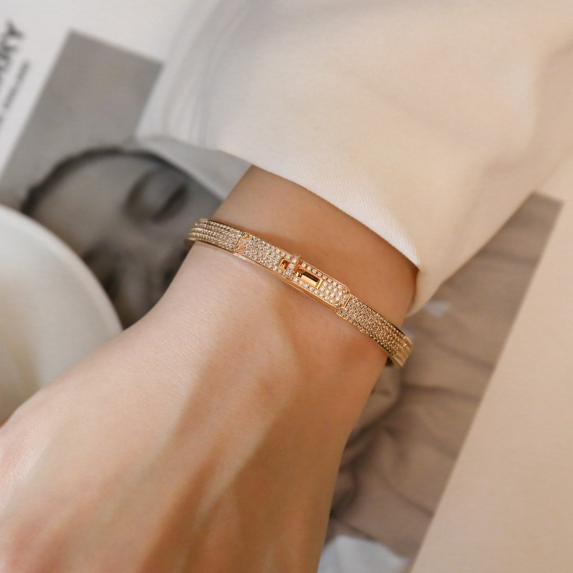 [Liorra]KELLY BRACELET DIAMOND PAVED