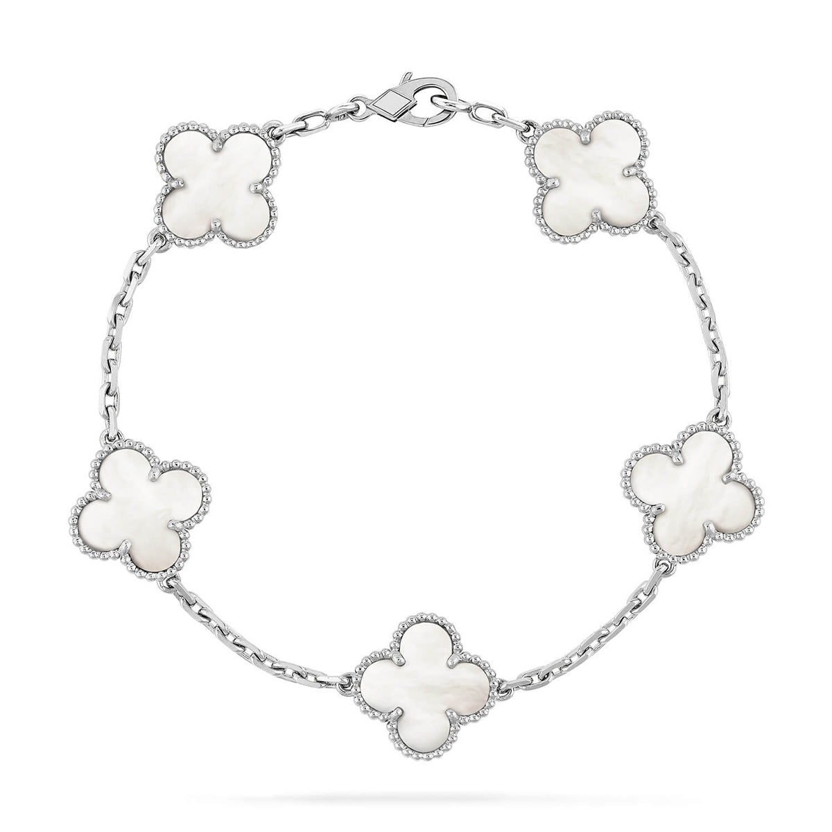 [Liorra]CLOVER WHITE PEARL MOP 5 MOTIF BRACELET COLLECTION