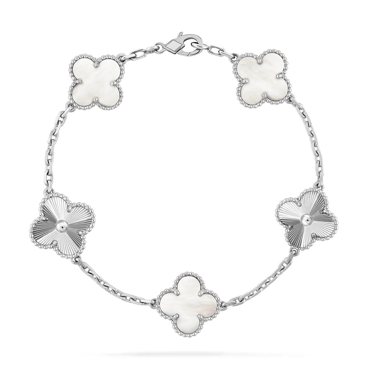 [Liorra]CLOVER WHITE PEARL MOP 5 MOTIF BRACELET COLLECTION