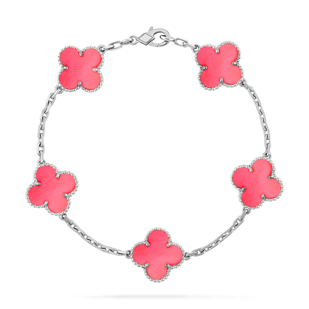 [Liorra] CLOVER 5 MOTIFS  PINK MOP BRACELET COLLECTION